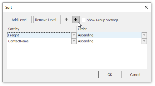 snap-sort-dialog-arrow-buttons