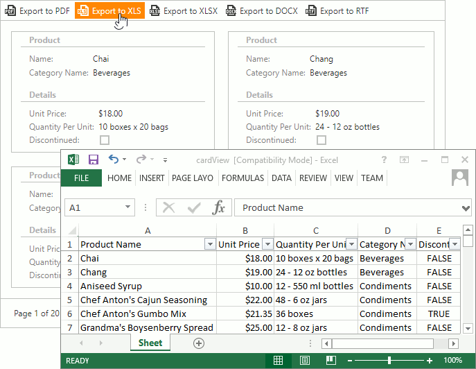 EUD_CardView_Exporting