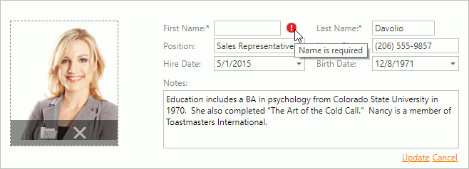 card-view-validation