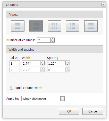 EUD_ASPxRichEdit_PageLayuot_PageSetup_Coilumns