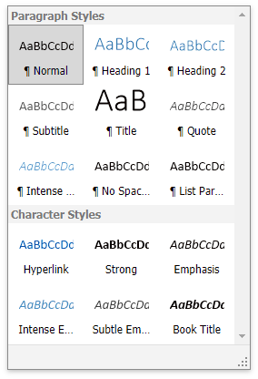 EUD_ASPxRichEdit_Home_StylesList