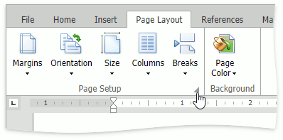 EUD_ASPxRichEdit_PageLayout_PageSetupGroup