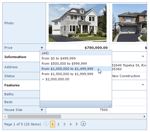 VerticalGridHeaderFilterList