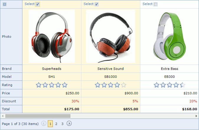 EUD-ASPxVerticalGrid-Selection